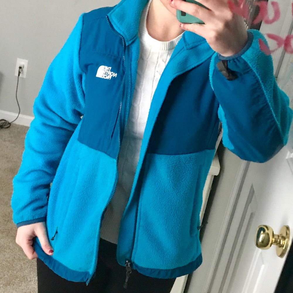Blue north face jacket!
